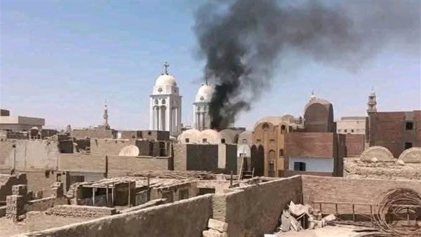 حريق كنيسة العذراء بإسنا