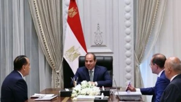 الرئيس السيسي خلال الاجتماع