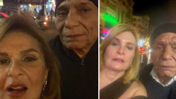 صورة بـ Ai للزعيم عادل إمام ويسرا