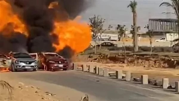 انفجار خط غاز الواحات 