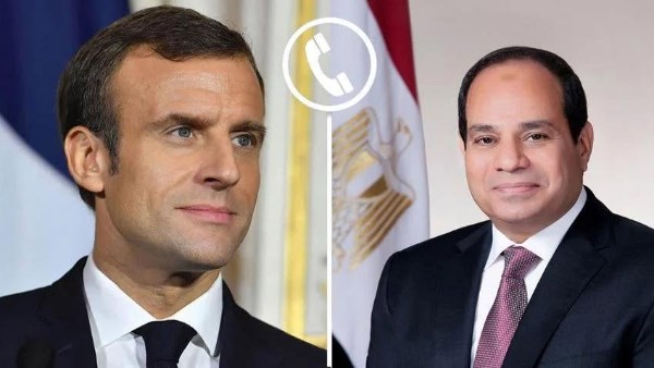 الرئيس السيسي وماكرون 