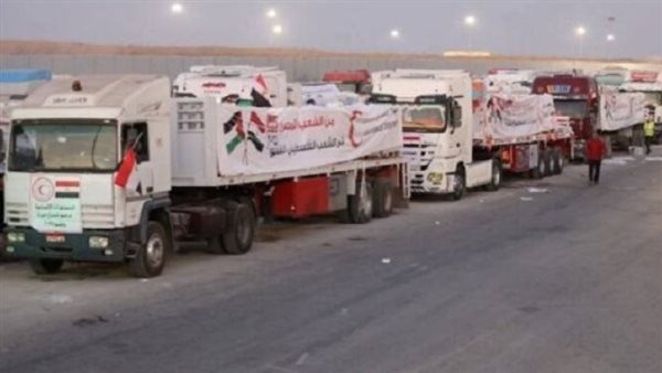 قافلة إنسانية خامسة من مصر إلى غزة تحمل 6 آلاف طن مساعدات