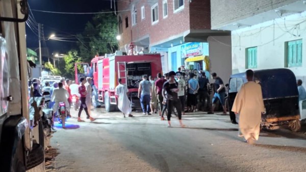 حريق داخل ثلاث منازل بالمنيا حريق داخل ثلاث منازل بالمنيا