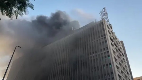 حريق سنترال رمسيس 