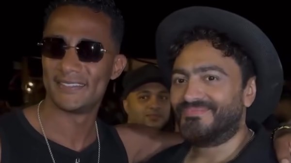 مشهد لتامر حسني مع محمد رمضان