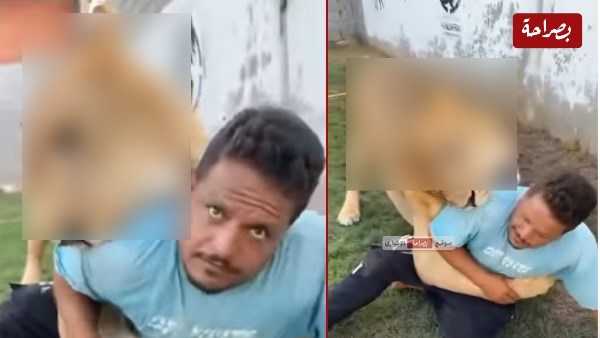ليبي يطلق أسداً على عامل مصري