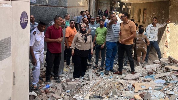 انهيار عقار بعين شمس