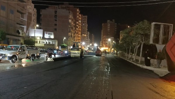 رصف شارع الجيش بدسوق 
