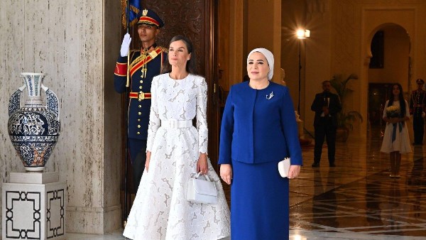 السيدة انتصار السيسي وملكة إسبانيا
