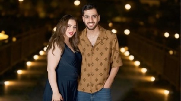 إلهام عبد البديع وزوجها 