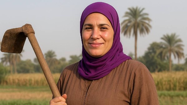 «أنا فلاحة من المنوفية أنت مين؟».. أستاذة تخدير ترد على فيديو «فلاح من المنوفية وبتخبطني» بصورة لها بـ الجلابية والفأس