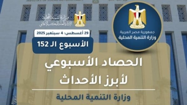 أنشطة وزارة التنمية المحلية خلال أسبوع