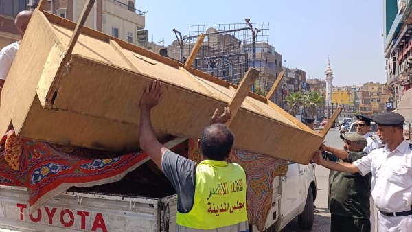 حملة مكبرة لرفع الاشغالات بمدينة الأقصر 