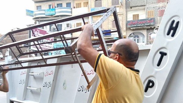 إزالة المخالفات بشوارع مدينة بيلا بكفرالشيخ 
