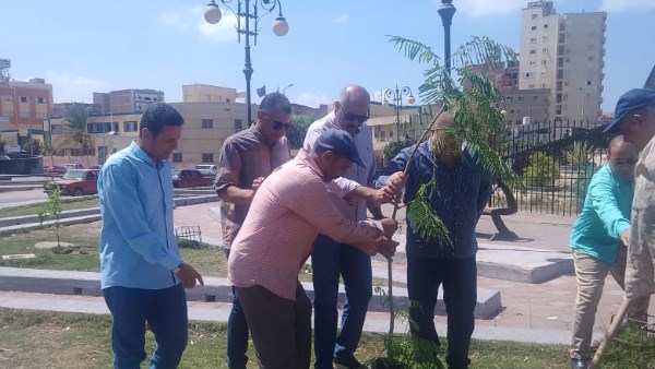 البحيرة تحتفل باليوم الدولي للهواء النظيف بزراعة 850 شجرة