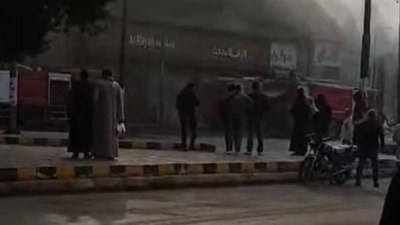 حريق بكافيه في المنيا