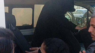 شيرين من جنازة شقيقها