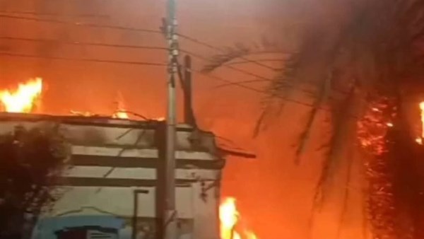 حريق بمدينة منوف