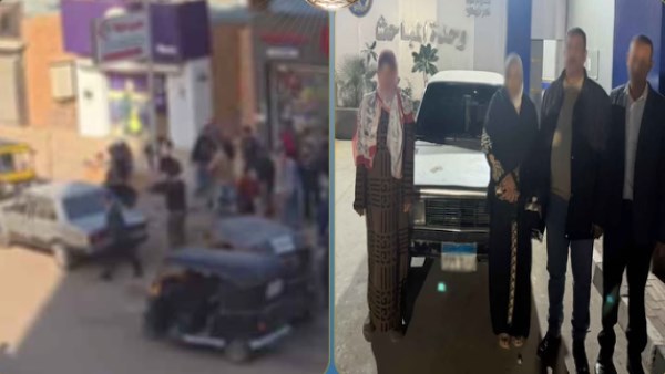 سحل سيدة داخل سيارة بالقاهرة