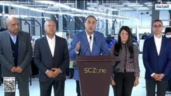  المؤتمر صحفي خلالجولة رئيس الوزراء  بمنطقة السخنة الصناعية في "اقتصادية قناة السويس