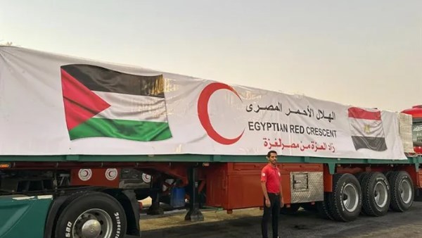 تحرك الدفعة الـ119 من شاحنات المساعدات الإنسانية -صورة أرشيفية