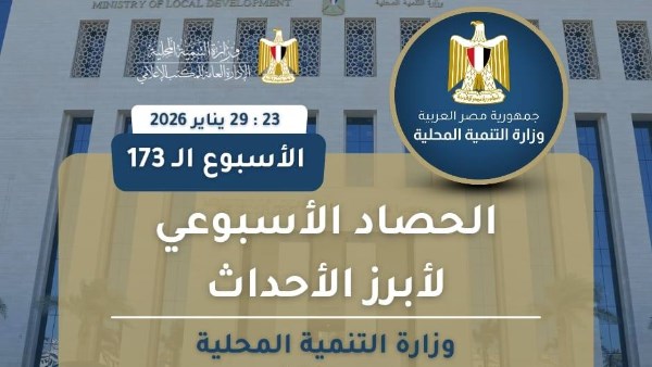 حصاد الاسبوعي لوزارة التنمية المحلية