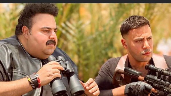 شيكو ومحمد إمام من كواليس تصوير "صقر وكناريا" 