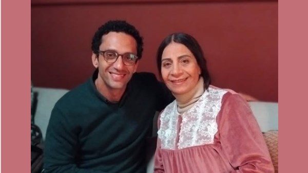 عفاف مصطفى ومحمد حاتم من  كواليس "عرض وطلب" 