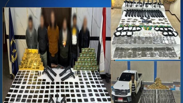 مصرع 4 عناصر جنائية بحوزتهما نصف طن مواد مخدرة بقيمة 61 مليون جنيه