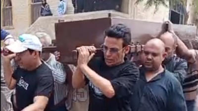 سعد الصغير في جنازة بال جعفر 