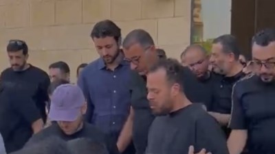  نجل ماجد المصري في جنازة طفله 