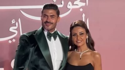 خالد سليم وزوجته في مهرجان الجونة 