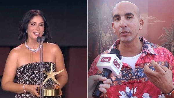 حسام المراغي ومنى زكي 