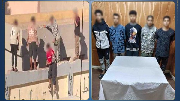 طلاب اعتالو سور مدرسة 