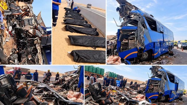 ننشر أسماء ضحايا حادث أسيوط الغربي بين الأتوبيس والتريلا