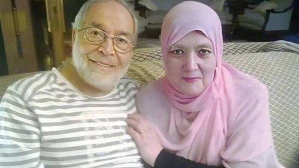 شمس البارودي  و زوجها حسن يوسف