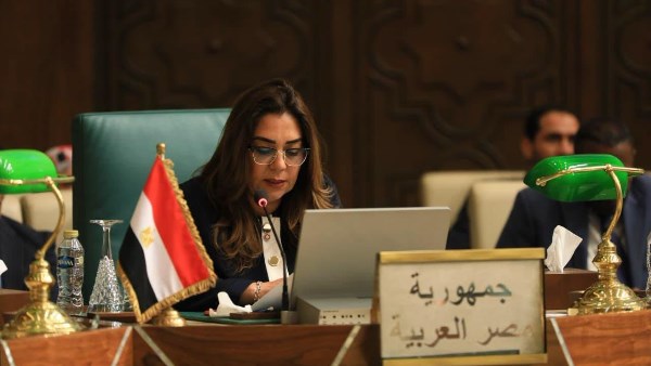 وزيرة التنمية المحلية والبيئة تلقي كلمة مصر أمام مجلس الوزراء العرب لشؤون البيئة