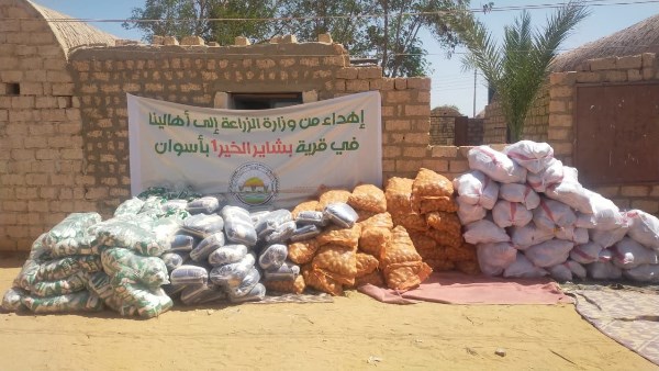قوافل غذائية وفرق فنية لدعم أهالي قرى «بشاير الخير 1 و2» و«توماس وعافية» بأسوان