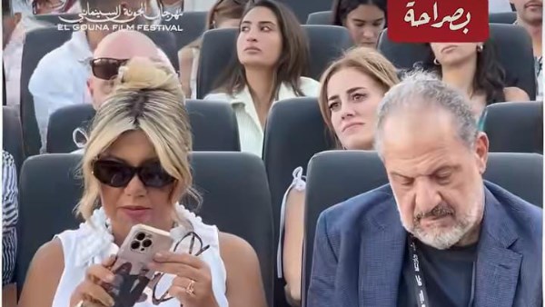 خالد الصاوي وبوسي شلبي في ندوة تكريم منى زكي بمهرجان الجونة السينمائي
