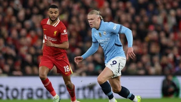 من مباراة مانشستر سيتي وليفربول