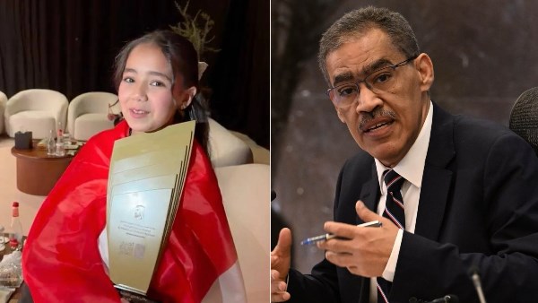 الدكتور ضياء رشوان والطفلة ميار عثمان