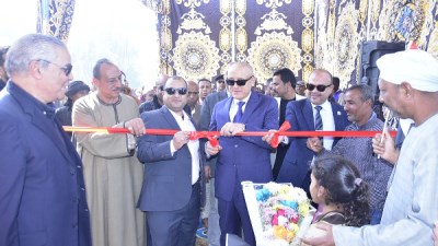 محافظ الأقصر يفتتح محطة صرف صحي الموامود 