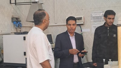 وكيل وزارة الصحة بالاقصر يتفقد المعمل المشترك 