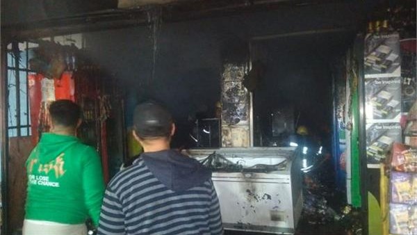 حريق داخل محل تجاري بمنطقة إمبابة