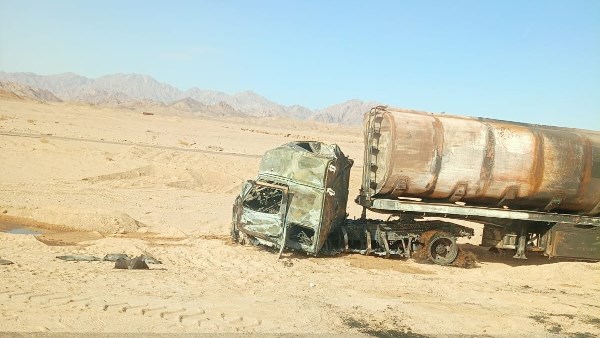 اشتعال شاحنة مواد بترولية