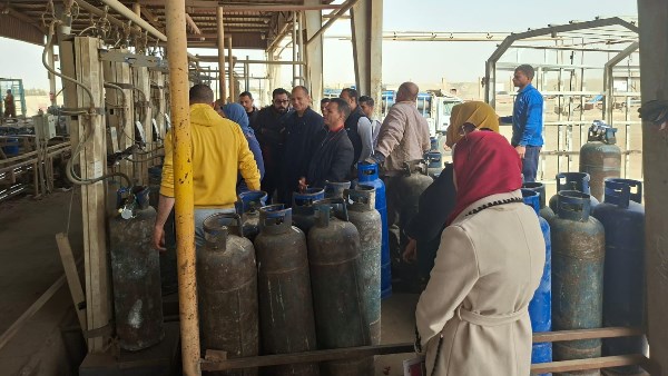 حملة تفتيش على محطات الوقود والبوتاجاز بطامية
