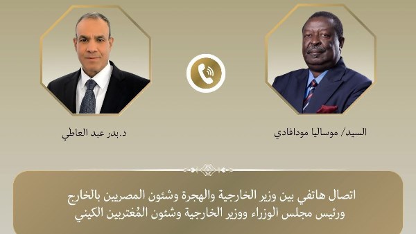 اتصال هاتفي بين وزير الخارجية ونظيره الكيني