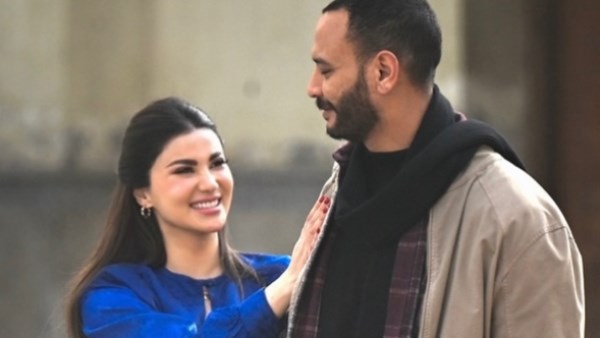 هدى الأتربي وأحمد خالد صالح من كواليس تصوير  مناعة 