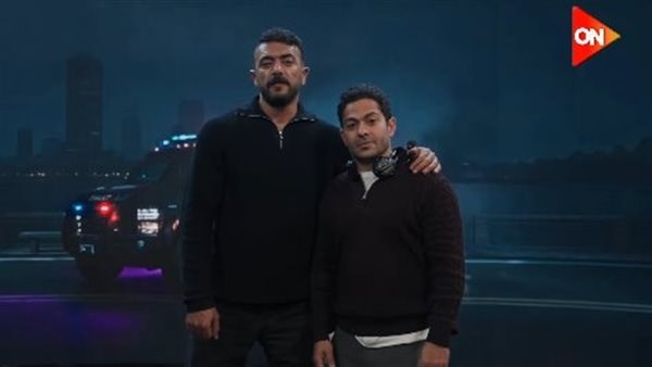 أحمد العوضي مع تميم يونس من كواليس برنامج الكاميرا الخفية