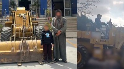 ضبط طفل يقود «لودر» بالطريق العام في القاهرة 